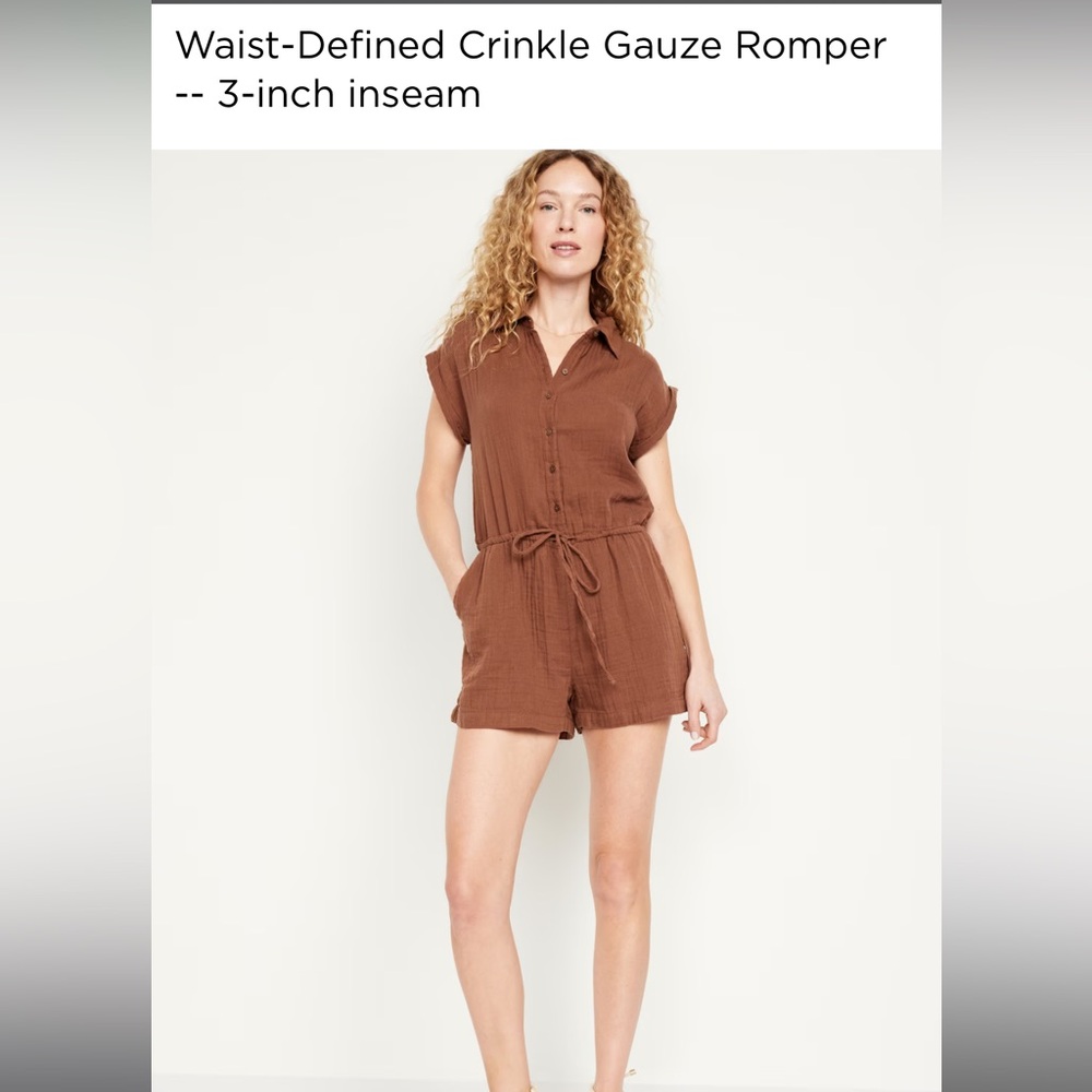 Old navy Baked bronze gauze romper